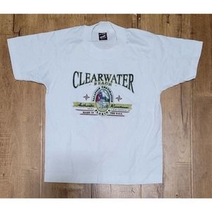 Vtg 1993 Fruit Of The Loom Clearwater Beach Single Stitch T-shirt